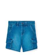 Knit Denim Bermuda Shorts Bottoms Shorts Blue Boboli