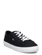 Vulc Canvas Lace Up Sneaker Lave Sneakers Black Tommy Hilfiger