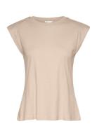 Kbrenee Sleeveless Tops T-shirts & Tops Sleeveless Beige Karen By Simo...