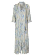 Slfbaela 3/4 Aop Ankle Dress B Knelang Kjole Blue Selected Femme