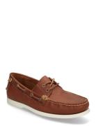 Merton Color-Blocked Leather Boat Shoe Båtsko Sko Brown Polo Ralph Lau...