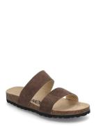 Biabetricia Twin Strap Sandal Suede Sandaler Brown Bianco