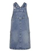 Dress Denim Bib Classic Dresses & Skirts Dresses Casual Dresses Sleeve...