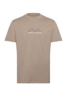 T-Shirt Tops T-shirts Short-sleeved Beige Armani Exchange