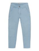 Worker Twill Pants Bottoms Trousers Blue Daily 7