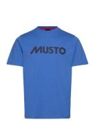 M Musto Logo Ss Tee Sport T-shirts Short-sleeved Blue Musto