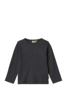 T-Shirt L/S Milo Tops T-shirts Long-sleeved T-shirts Navy Wheat