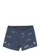 Swim Trunks, Aop Badeshorts Navy Color Kids