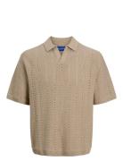 Jorparos Knit Easter Ss Crochet Polo Tops Knitwear Short Sleeve Knitte...