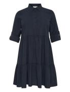 Kcnana Dress Kort Kjole Navy Kaffe Curve