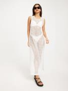 Pieces - Festkjoler - Bright White - Pcmocca Sl O-Neck Ancle Dress D2D...
