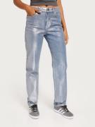 Only - Straight leg jeans - Medium Blue Denim Silver Coating - Onljaci...