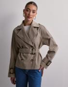 Nelly - Beige - Short Trench Jacket