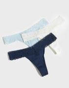 Nelly - Blå - Lovely Feels Thong 3-pack