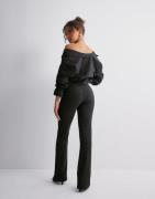 Only - Sølv - Onllisa Shine Pinstripe Flared Pant