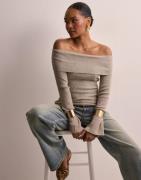 Only - Beige - Onljayden Ls Off Shoulder Knt