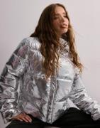 Pieces - Sølv - Pcnamie Puffer Jacket