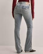 True Religion - Blå - Becca Mid Rise Bootcut Flap