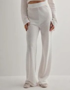 Pieces - Hvit - Pcmanilla Hw Wide Pants Mm Jrs