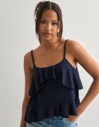 Nelly - Blå - Cute Flounce Strap Top