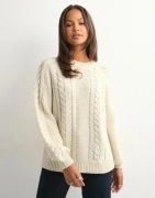 Vero Moda - Hvit - Awtoa Ls O-Neck Knit Noos