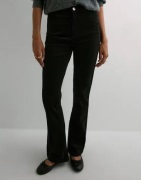 Pieces - Svart - Pcjoya Hw Flared Corduroy Denim Jea