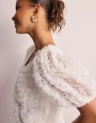 Pieces - Hvit - Pcnolia Ss Top D2D