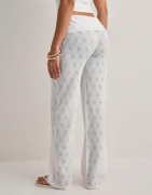 Nelly - Hvit - Broderie Anglais Tie Pants