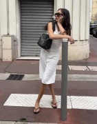 Nelly - Hvit - Buckle Long Jeans Shorts