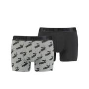 PUMA Boxer AOP 2-Pakk - Grå/Sort