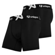 Unisport Athletic Boxer 2-Pakk - Svart