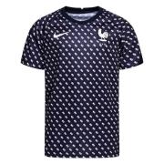 Frankrike Trenings T-Skjorte Dri-FIT Women's EURO 2022 - Blå/Hvit Barn