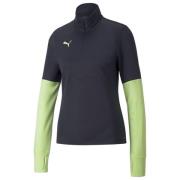 PUMA Treningsgenser individualLIGA 1/4 Glidelås - Blå/Grønn Dame