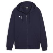 PUMA Hettegenser teamGOAL Casuals Full Zip - Navy/Hvit Barn