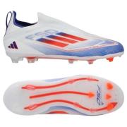 adidas F50 Pro Laceless FG Advancement - Hvit/Rød/Lucid Blue Barn