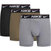 Nike Boxer Ultra Comfort Dri-FIT 3-PK - Sort/Grønn/Grå