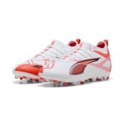 PUMA Ultra 5 Match MG Unlimited - Hvit/Sort/Glowing Red Barn