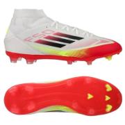 adidas F50 League Mid FG/AG Pure Victory - Hvit/Sort/Gul