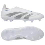 adidas Predator League Laceless FG/AG Polar Victory - Hvit/Sølv/Blå