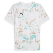 PUMA Trenings T-Skjorte IndividualEARTH DAY - PUMA White/Brun/Blå