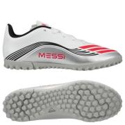 adidas F50 Messi Club TF Prestig10 - Fottøy Hvit/Lucid Red/Sølv Metall...