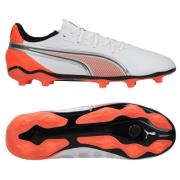 PUMA King Match FG/AG Untamed - PUMA White/Glødende rød/PUMA Svart/Pum...