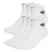adidas Originals Ankelsokker Mid-Cut 6-pack - Hvit/Svart