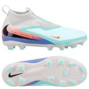 Nike Phantom 6 Academy High Cut MG United - Turkis/Oransje Barn