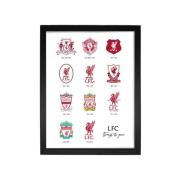 Liverpool Plakat Crest History - Hvit
