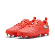 PUMA Future 9 Play FG/AG Unleashed - Glødende rød/PUMA White/PUMA Svar...