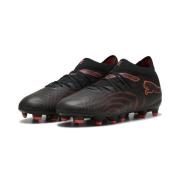 PUMA Future 9 Pro FG/AG Eclipse - PUMA Svart/rød/Strong Gray Barn