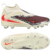 Nike Phantom 6 Academy High Cut MG United - Bordeaux/Universal Red/Grå...
